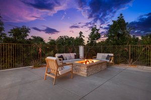 Twilight- Backyard w/ gas firepit
