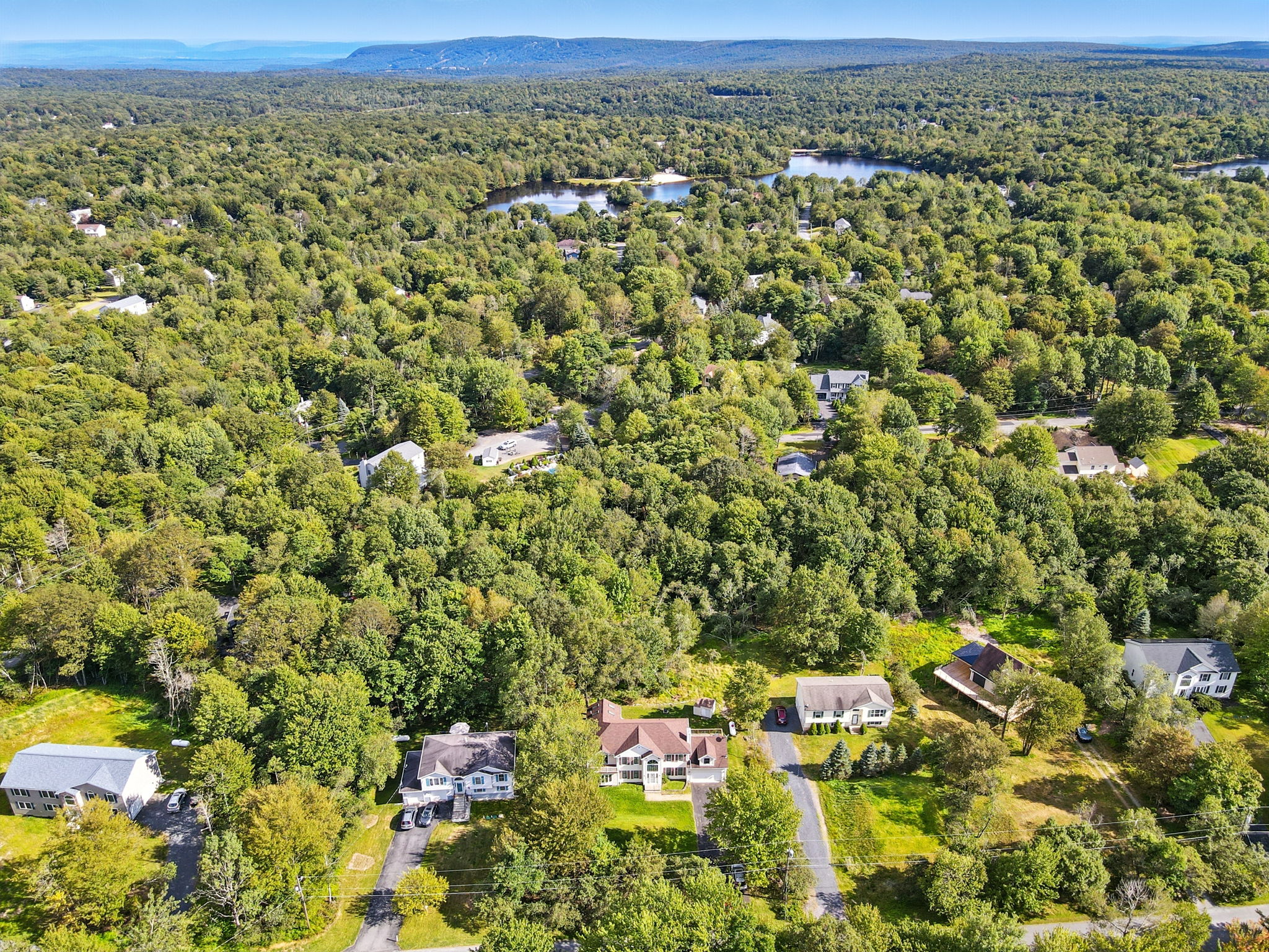 Aerial view to Emerald Lake