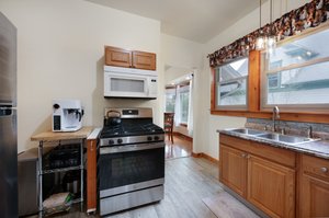 Large windows in the kitchen