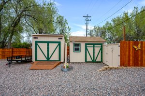 2 storage shed with wood floors plus 3rd lockable space