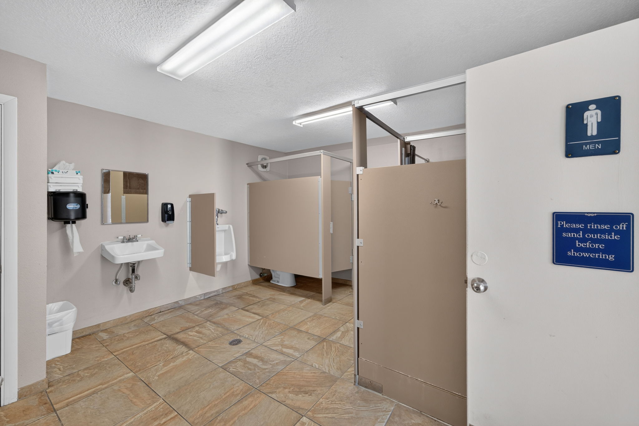 Pavilion showers and restrooms