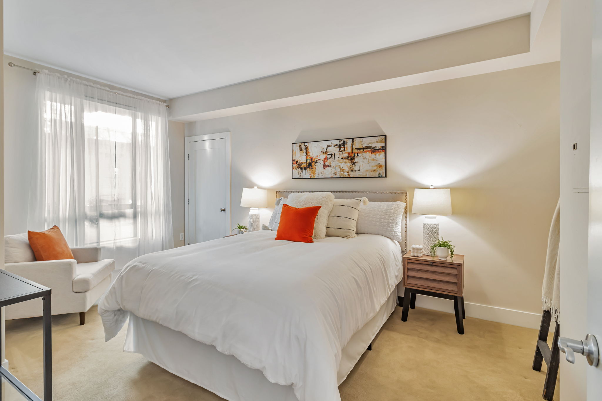 Large walk-in closet in bedroom