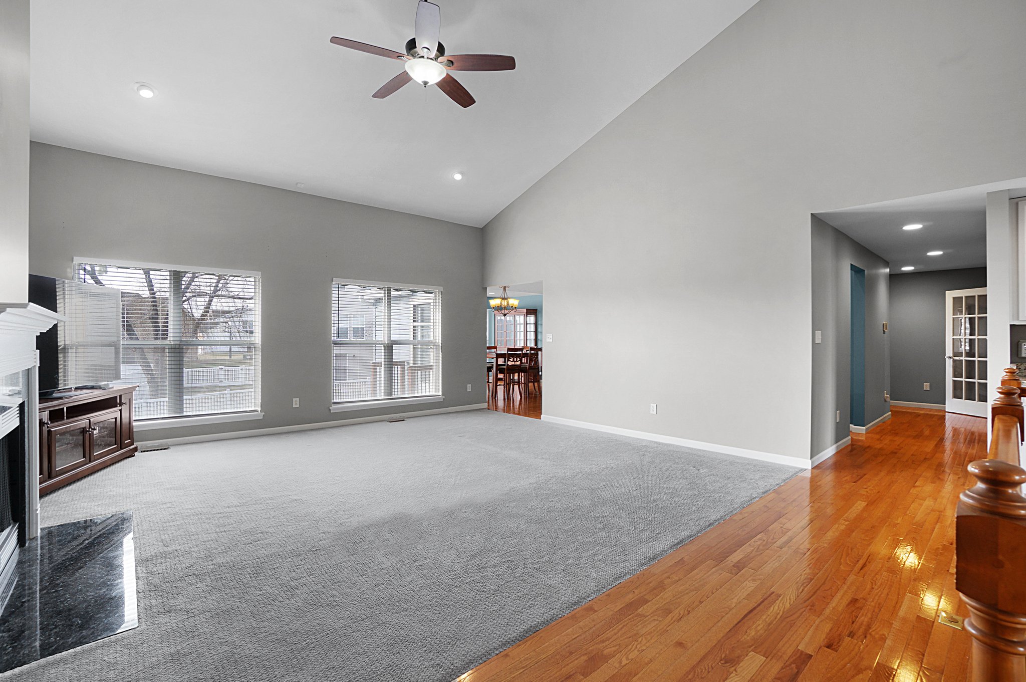 Exspansive Living Room with vaulted ceilings