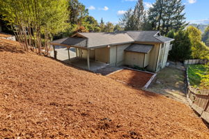 Fire Pit area by carpot shed area