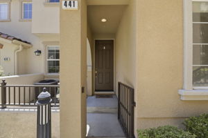 Entrance with gate.