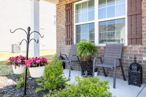 Covered Front Porch w/ Landscaping