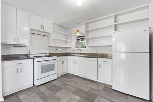 A shockingly functional and roomy kitchen, given the tiny footprint of the Jinx cottage.