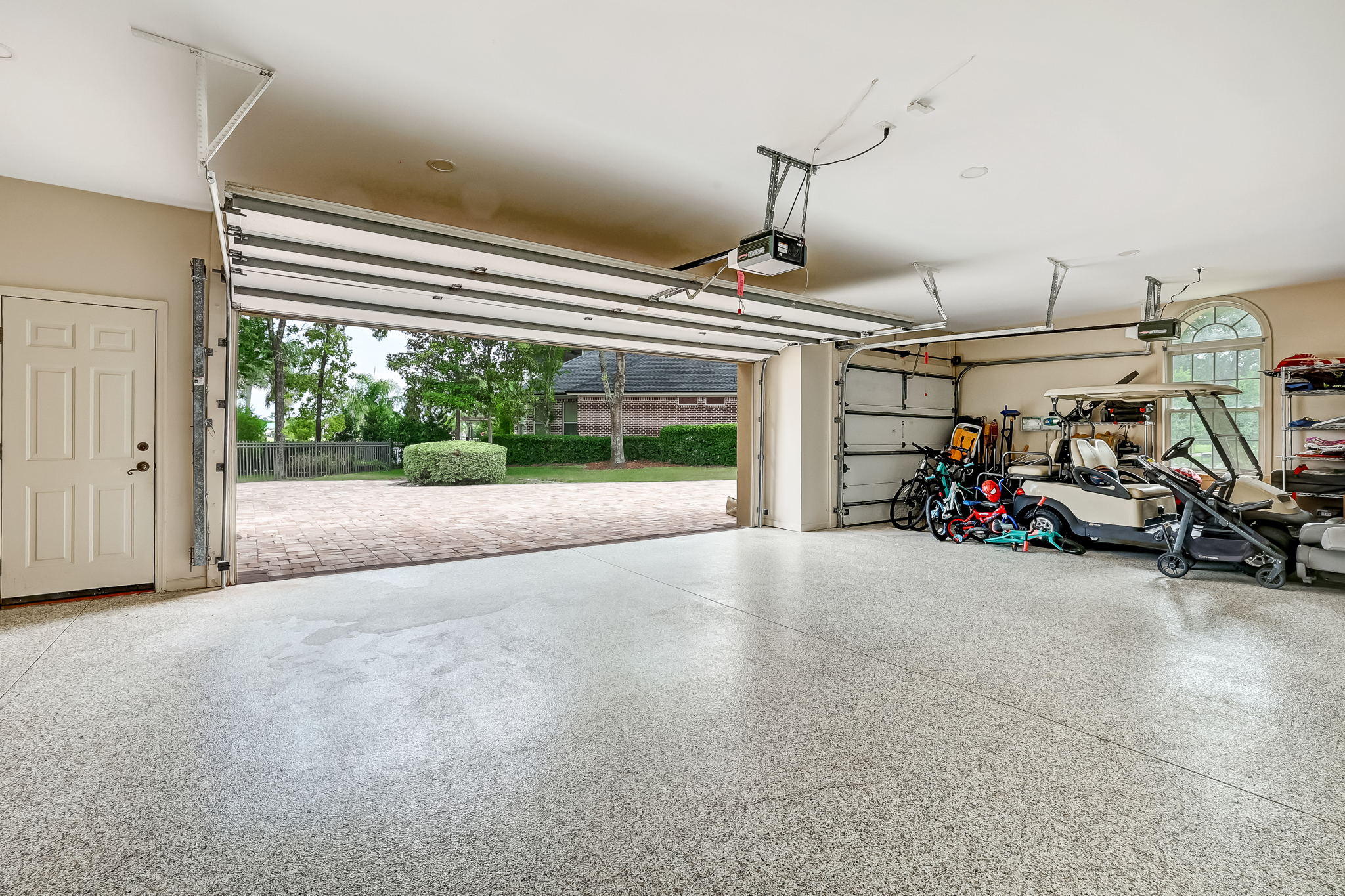 Garage with epoxy Floor