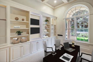 Study with Built  ins - Virtually Staged