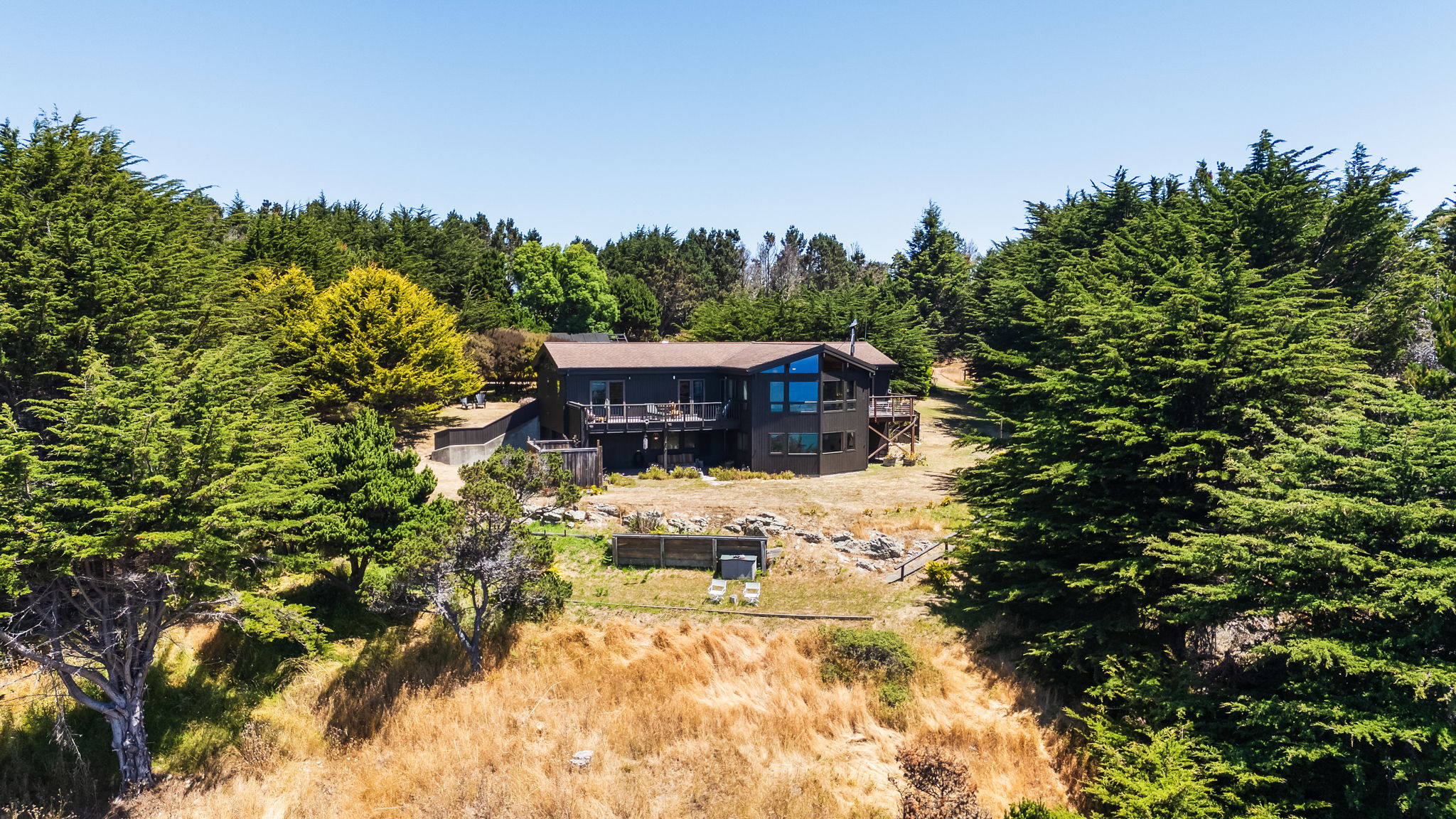 Arial view of house