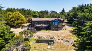 Arial view of house with sitting area