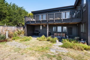 Patio and deck from back yard