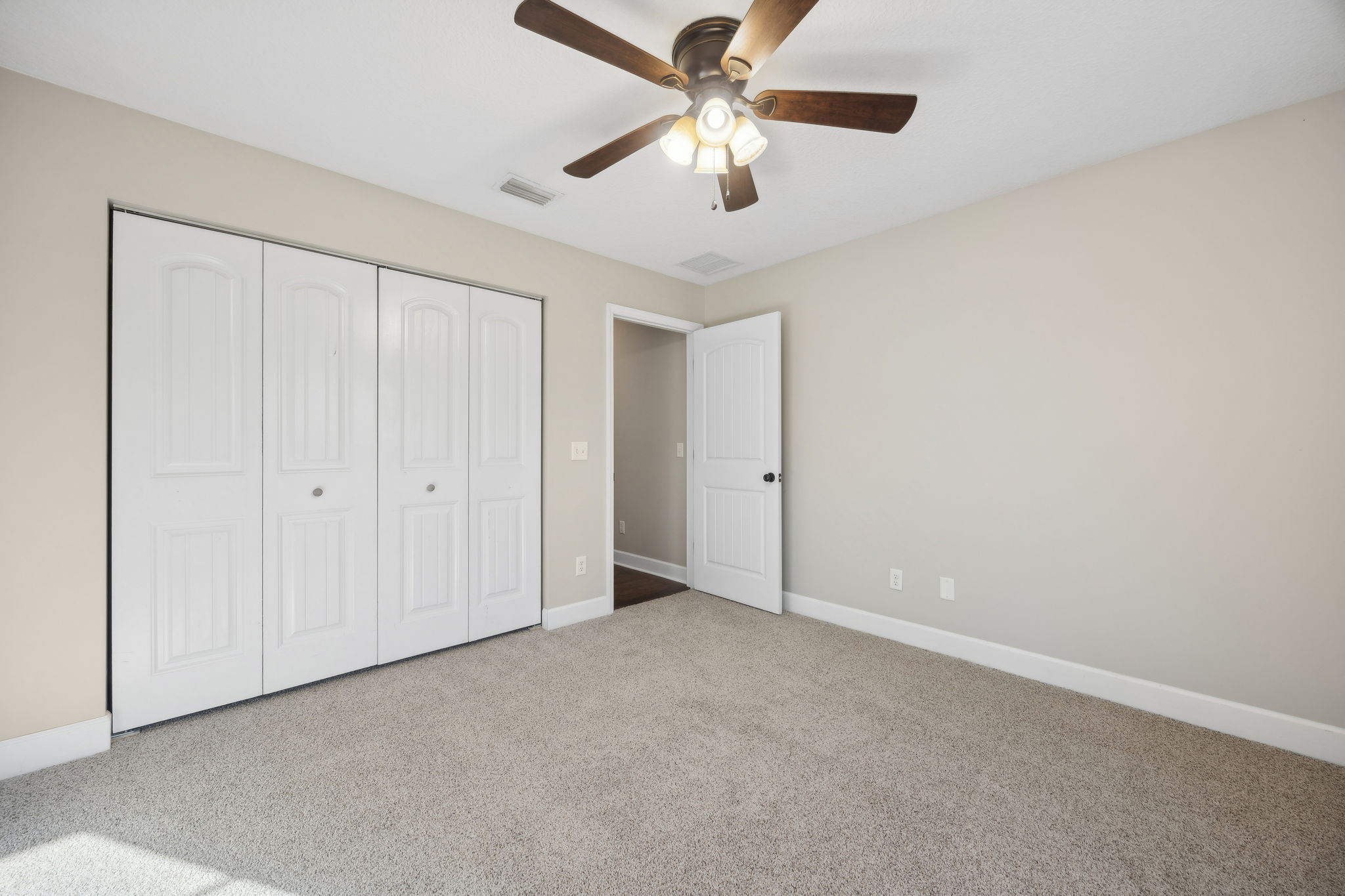 Bedroom 3 with New Carpet and Paint