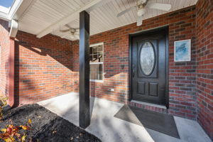 Covered Porch with 2 Ceiling Fans, Keyless Entry