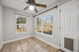 Bonus Room for Office or Playroom with Backyard Access