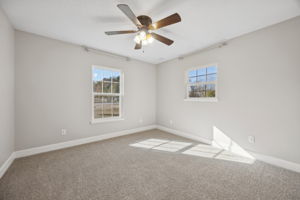 Bedroom 3 with New Carpet and Paint
