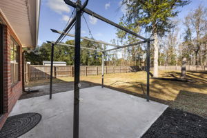Rear Patio and Large Fenced Backyard