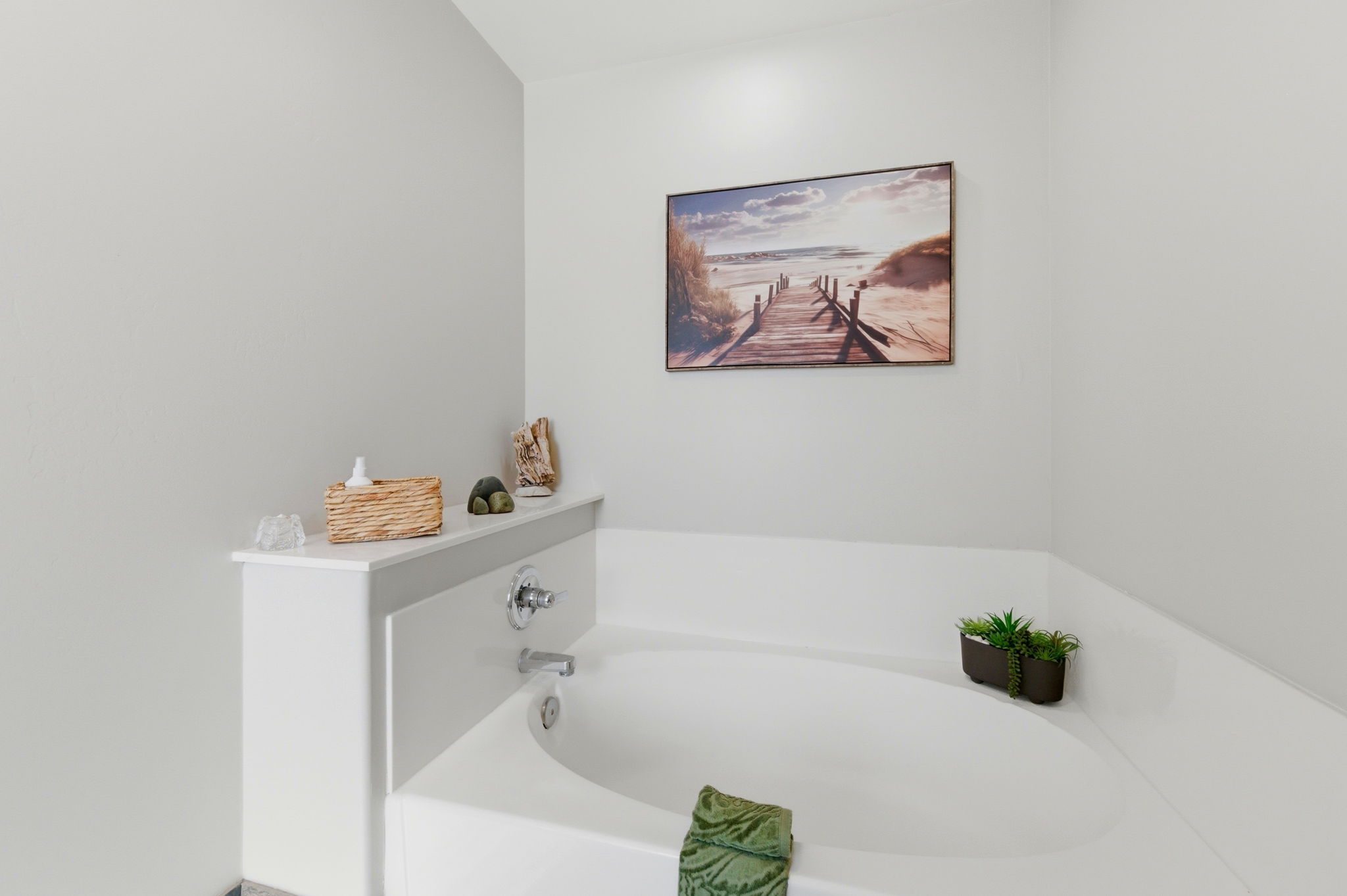 Primary Bathroom Soaking Tub.