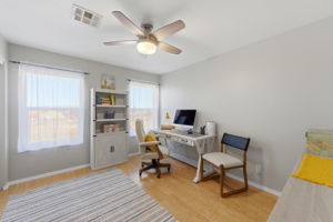 Bedroom 3, Currently used as an Office.