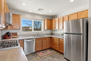 Kitchen is Light, Bright and Efficient.