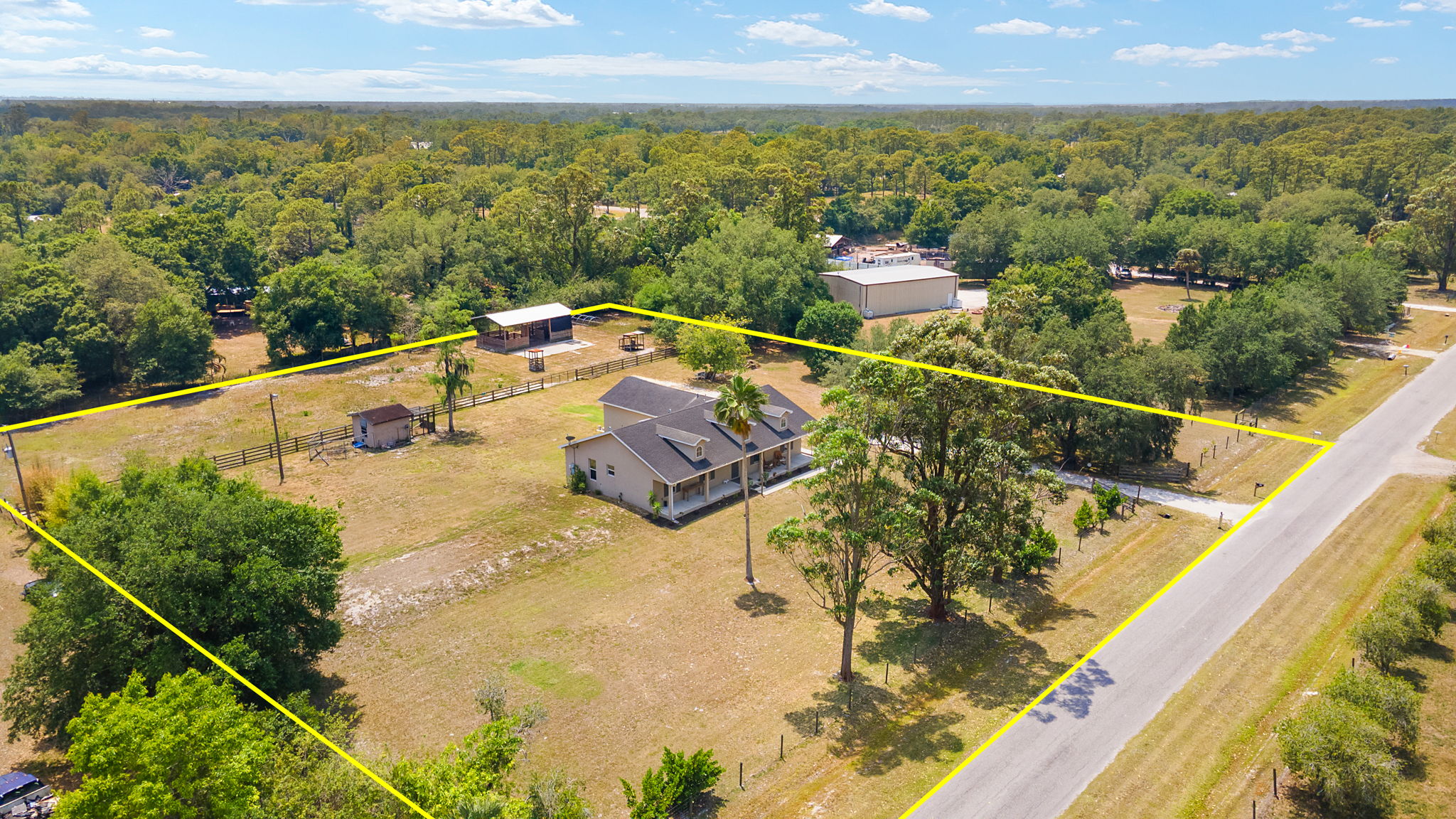 Aerial Front Exterior 3-lines