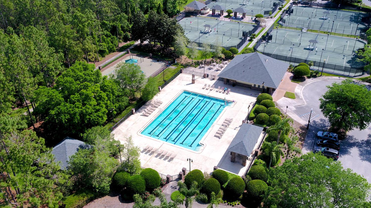 Aerial View Tennis Courts / Pool