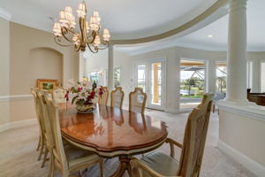 Dining Room with Art Niche