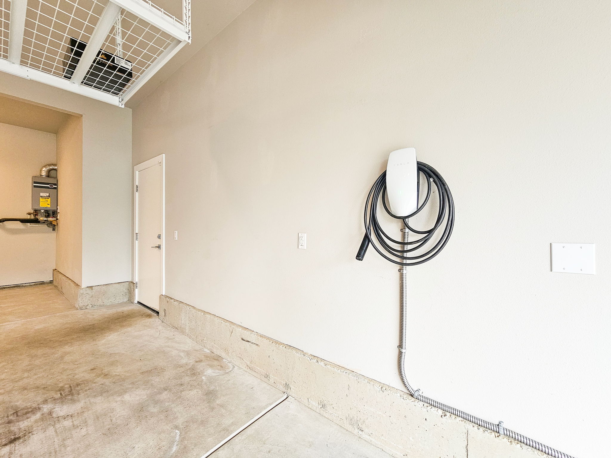 EV charger in garage