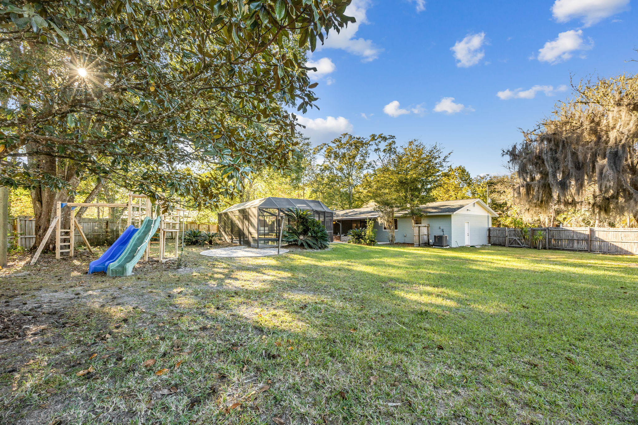 Backyard is huge & fenced