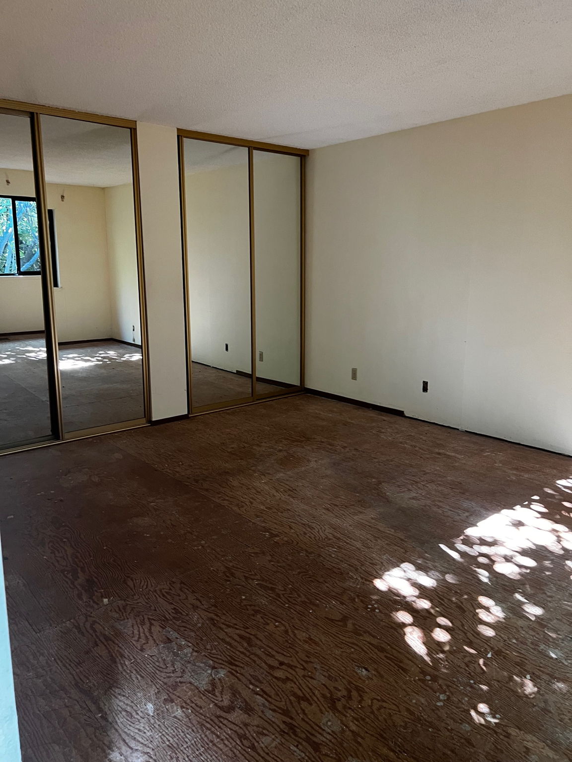Master Bedroom has Mirror Closets