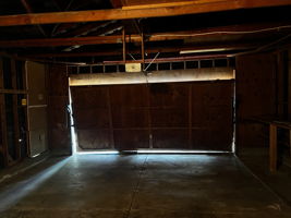 Spacious Two Car Garage with Shelving