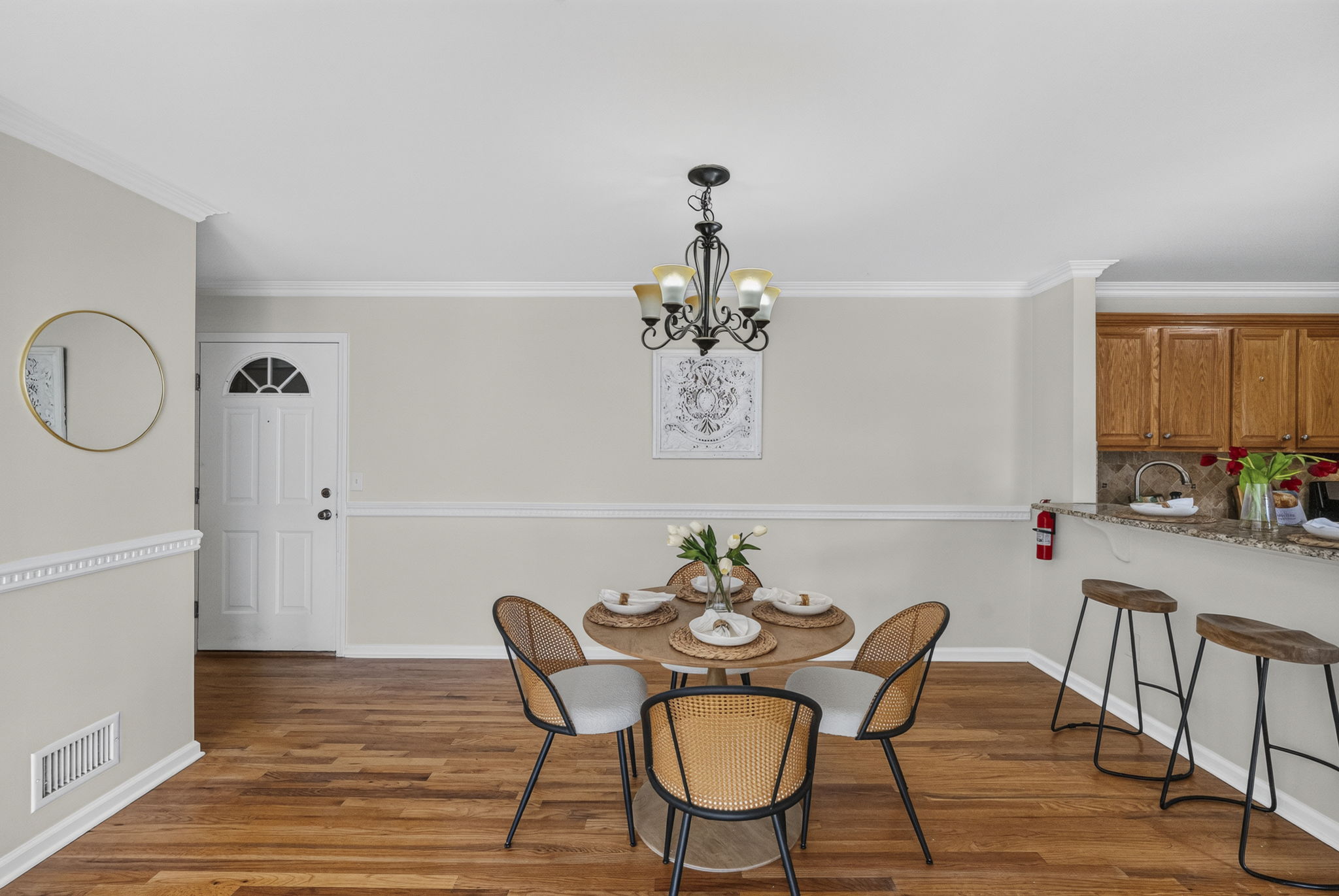 Open Concept Living-Living, Dining & Living Room & Kitchen with Breakfast Bar
