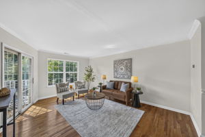 Open Concept Living-Living, Dining & Living Room & Kitchen with Breakfast Bar & Nearby Balcony