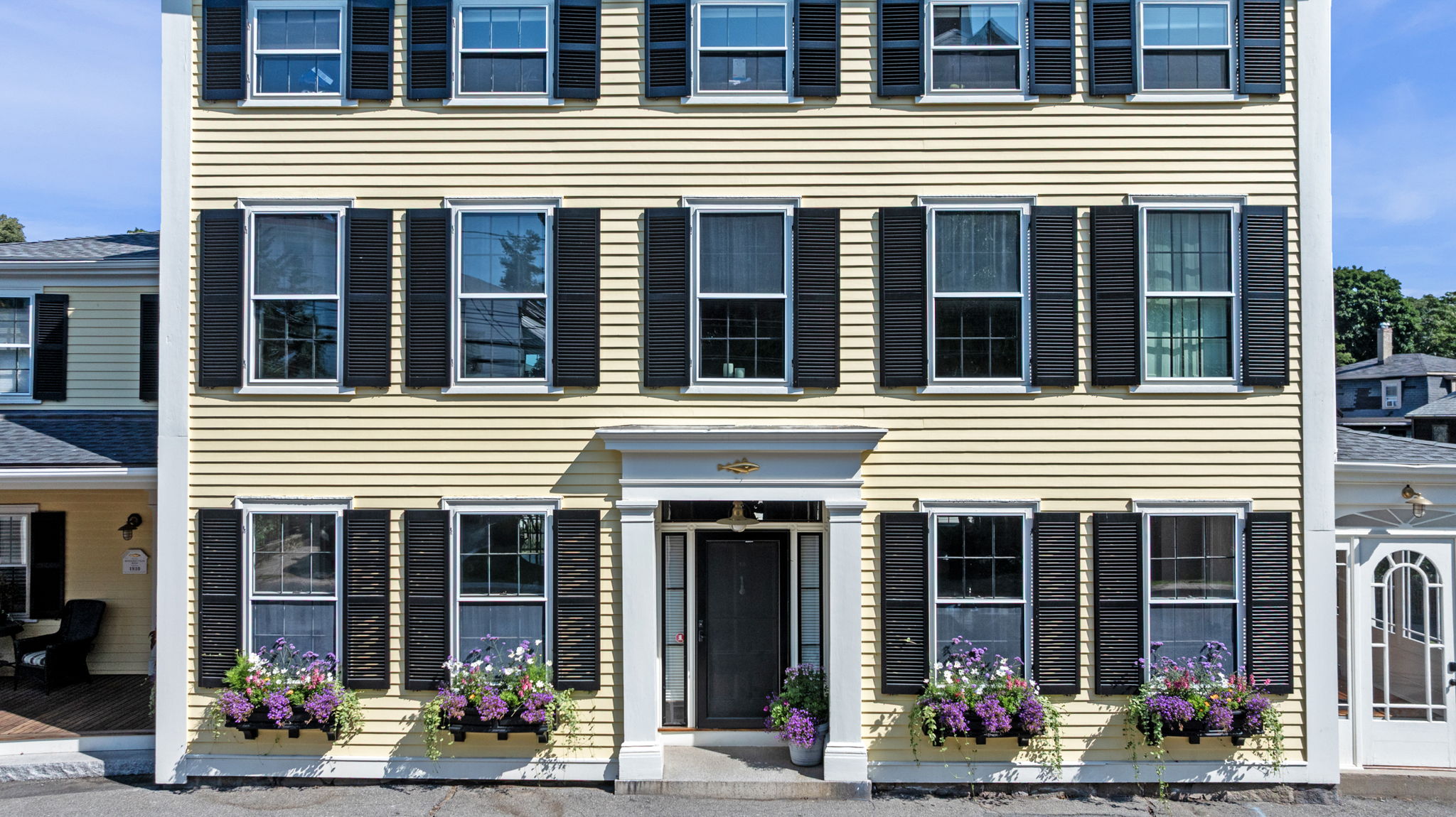 Beautiful windows and window boxes