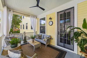 Ceiling Fan and curtains