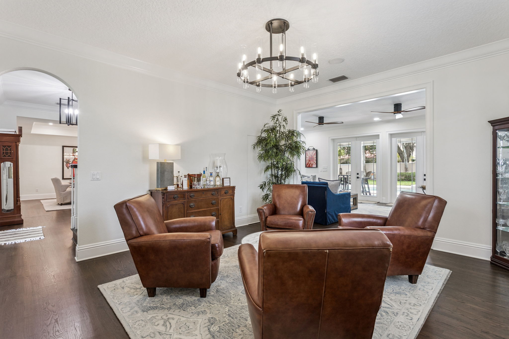 located off the family room