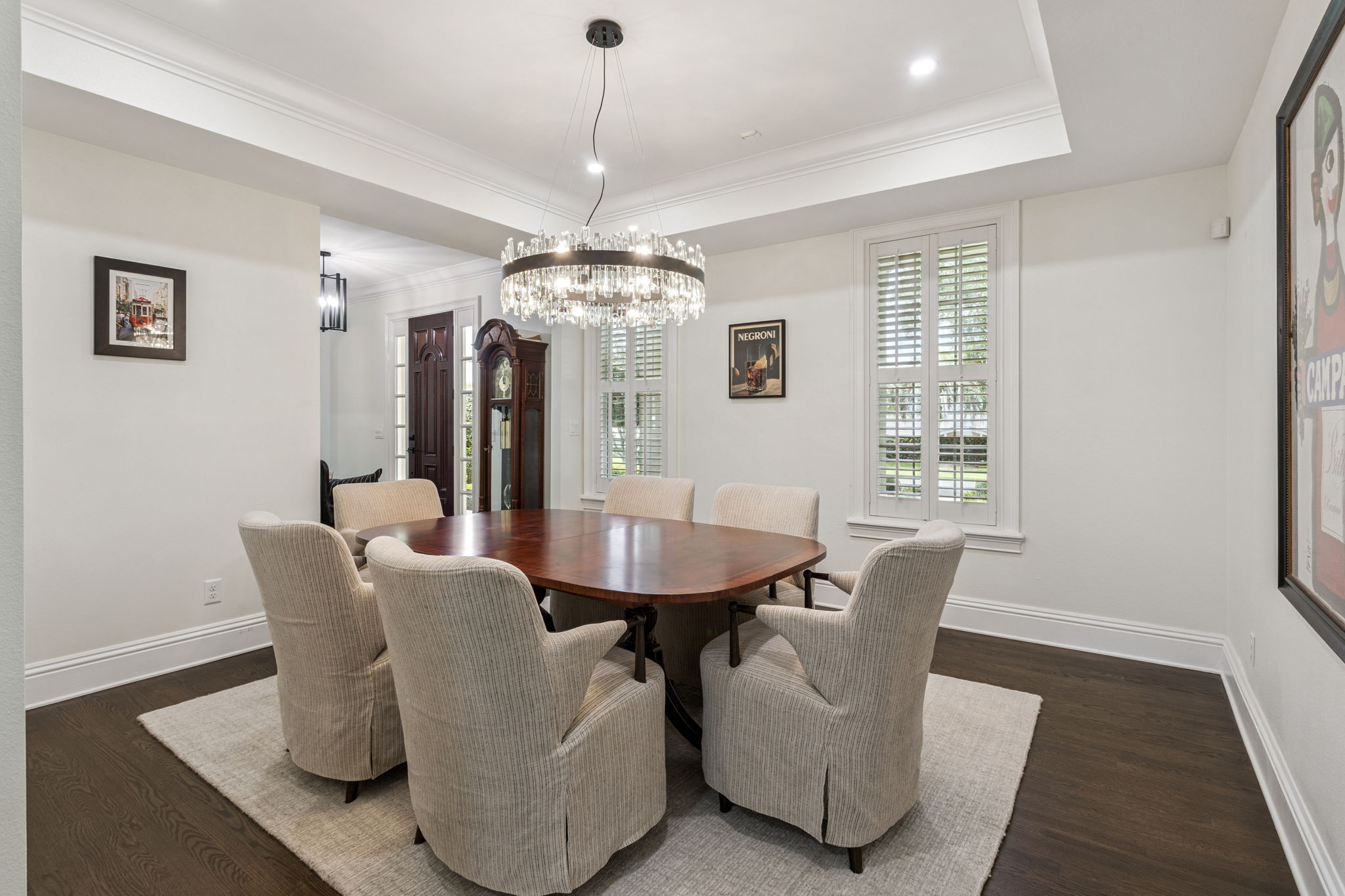 Located off the kitchen