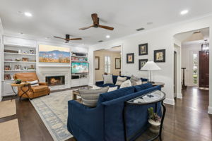 Spacious family room located off the back yard
