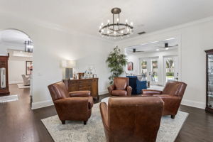 located off the family room