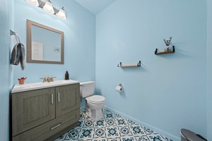 Downstairs half bath.
