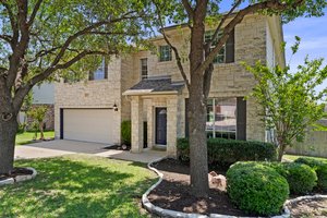 Nicely landscaped yard.