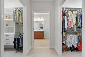 His and Hers Custom Walk-in Closets