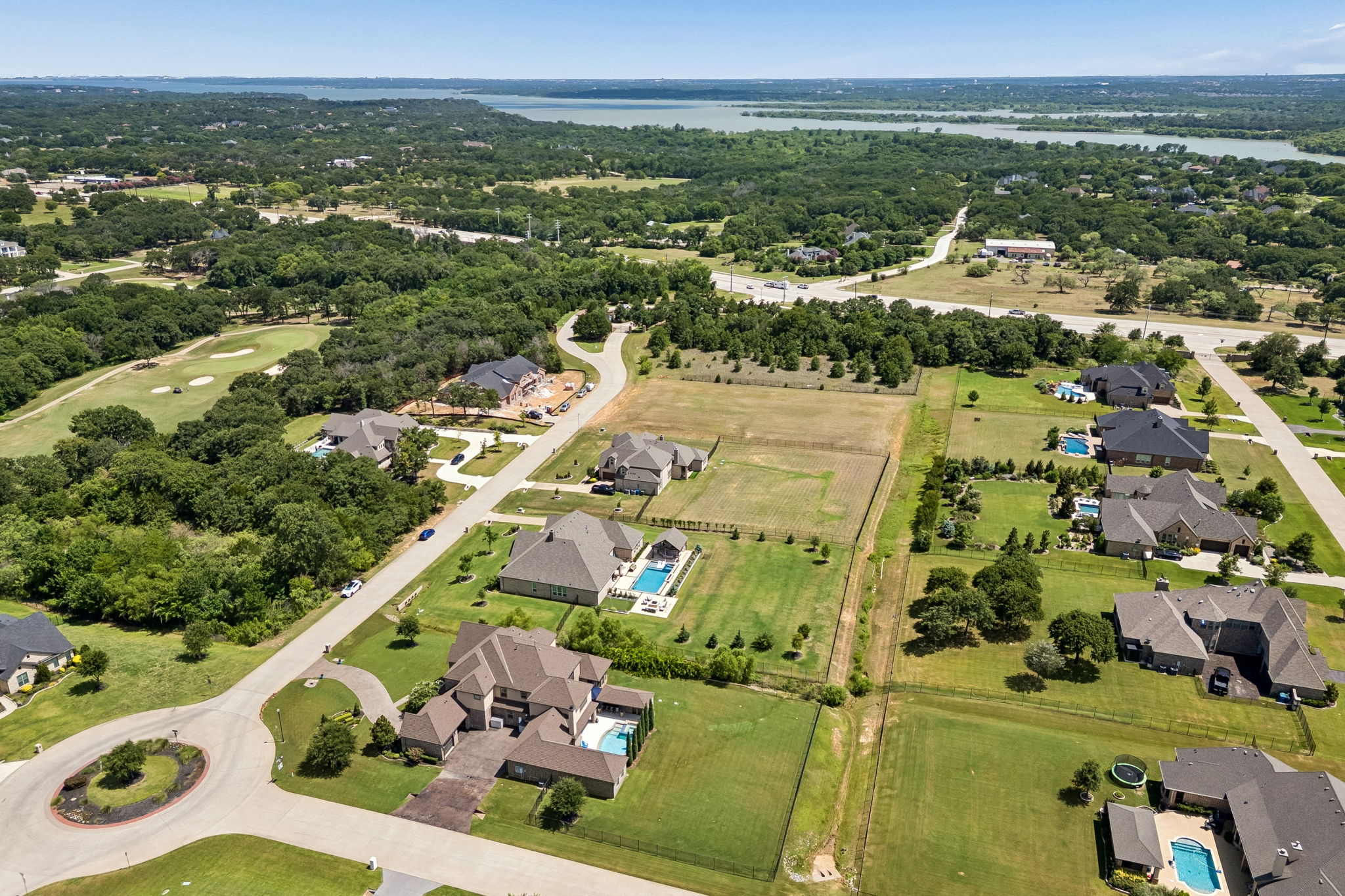 Areal View - Grapevine Lake in the Distance