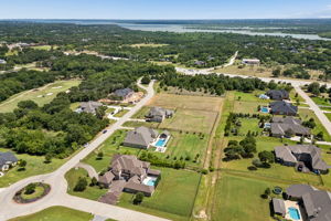 Areal View - Grapevine Lake in the Distance