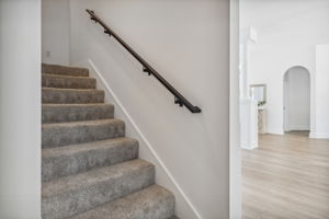 Staircase with New Iron Handrails