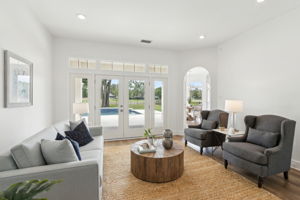 Living Room opens to Pool