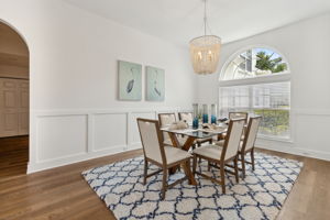 Dining Room with Modern Wainscoting