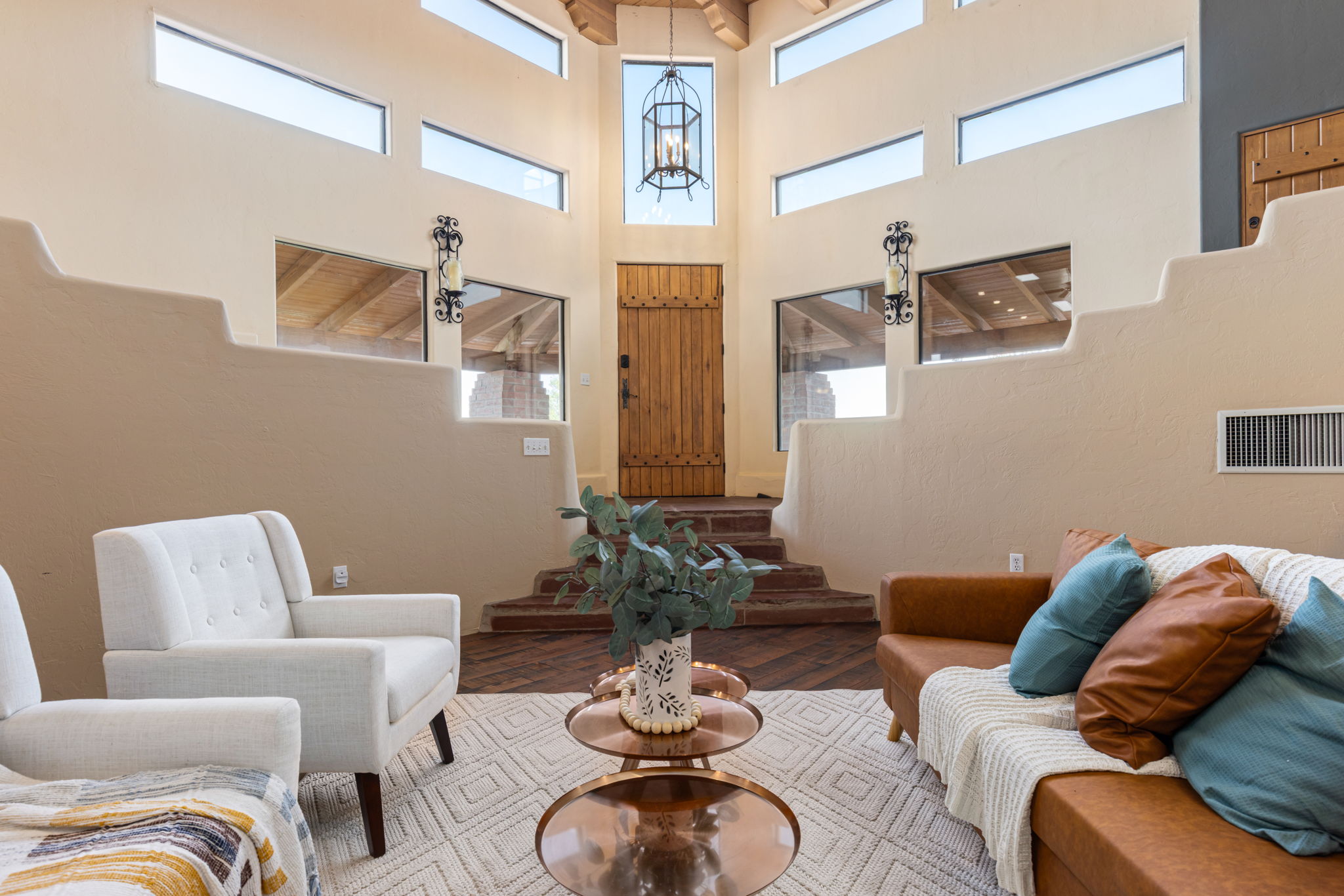 Two-story living room