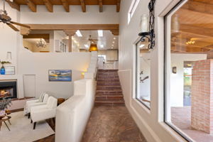 Flagstone stairway to the kitchen