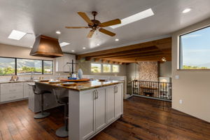 Kitchen/ Views to the Two-story family room